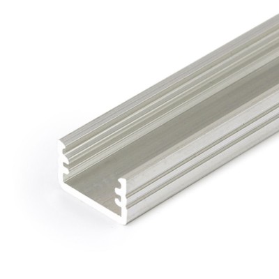 BORAGO profil Přisazený profil pro LED pásky, materiál hliník, povrch elox šedostříbrný mat, max šířka LED pásků w=8mm, rozměry 12,2x7mm, l=3000mm