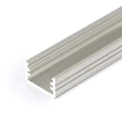BORAGO PROFIL 12,2x7mm Přisazený profil pro LED pásky, materiál hliník, povrch elox šedostříbrný mat, max šířka LED pásků w=8mm, rozměry 12,2x7mm, l=2000mm