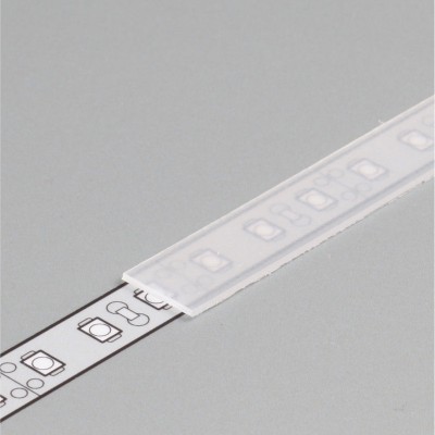 Difuzor nasouvací A VÝPRODEJ Nasouvací difuzor k profilu pro LED pásky, materiál polykarbonát PC/PP, povrch transparentní, propustnost 90%, rozměry 10x0,8mm, l=2000mm