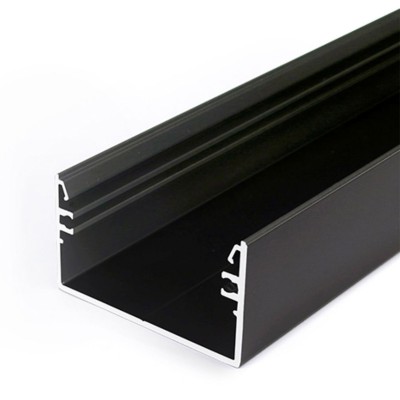 BARTIAS PROFIL 53x28mm Přisazený profil pro LED pásky, materiál hliník, povrch černý, max šířka LED pásků w=50mm, rozměry 53x28mm, l=3000mm
