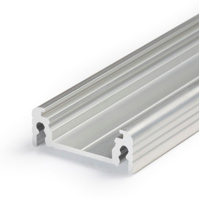 CHENO PROFIL PŘISAZENÝ, 24x9mm Přisazený profil pro LED pásky, materiál hliník, povrch surový, max šířka LED pásků w=14mm, rozměry 24x9mm, l=2000mm