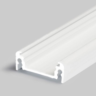 CHENO PROFIL PŘISAZENÝ, 24x9mm Přisazený profil pro LED pásky, materiál hliník, povrch bílý, max šířka LED pásků w=14mm, rozměry 24x9mm, l=4000mm