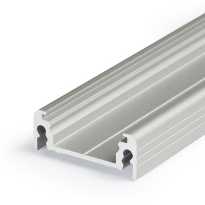 CHENO PROFIL PŘISAZENÝ, 24x9mm Přisazený profil pro LED pásky, materiál hliník, povrch elox šedostříbrný mat, max šířka LED pásků w=14mm, rozměry 24x9mm, l=4000mm