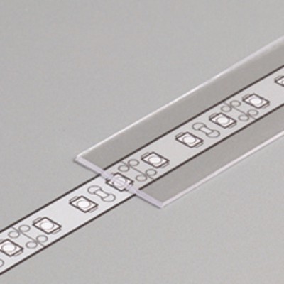 DNE 19,2x0,8mm Nasouvací difuzor k profilu pro LED pásky, materiál polykarbonát PC/PP, povrch transparentní/matný/opál, rozměry 19,2x0,8mm