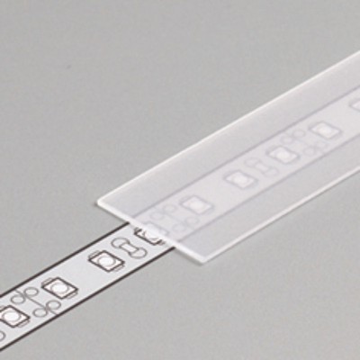 Difuzor nasouvací STŘEDNÍ VÝPRODEJ Nasouvací difuzor k profilu pro LED pásky, materiál polykarbonát PC/PP, povrch transparentní, propustnost 90%, rozměry 19,2x0,8mm, l=2000mm