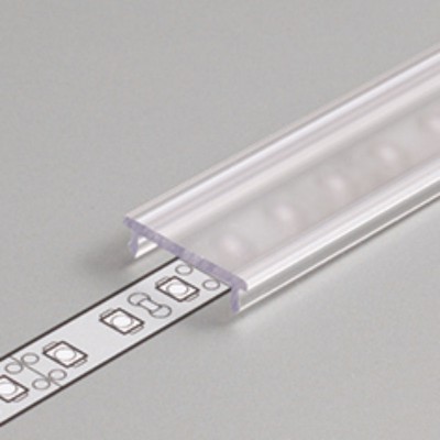 DCF 17,6x4mm Difuzor k profilu pro LED pásky nacvakávací, hranatý, materiál PMMA, povrch čirá, propustnost 93%, rozměry 17,6x4mm, l=2000mm