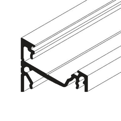 CHIMA PROFIL 14 Přisazený, rohový profil pro LED pásky, sklon 60° nebo 30°, materiál hliník, povrch surový/bílý/elox šedostříbrný mat/černý, max šířka LED pásků 14mm, rozměry 24x19,4mm, délka dle typu