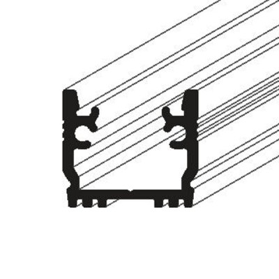 FALLO PROFIL DO PODLAHY, 15,8x13,7mm Podlahový pochozí LED profil pro LED pásky, materiál hliník, povrch elox šedostříbrný mat, max šířka LED pásků 12mm, IK08, rozměry 15,8x13,7mm, délka dle typu