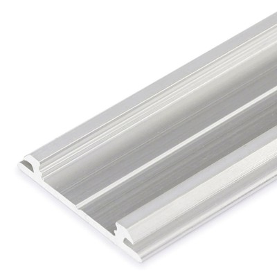 PIA PROFIL 20x3mm Přisazený profil pro LED pásky, materiál hliník, povrch surový, max šířka LED pásků w=12mm, rozměry 20x3,3mm, l=2000mm