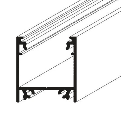 FICARIA PROFIL Přisazený, závěsný profil pro LED pásky, materiál hliník, povrch surový/bílý/elox šedostříbrný mat/černý, max šířka LED pásků 20mm, rozměry 23x25,1mm, délka dle typu