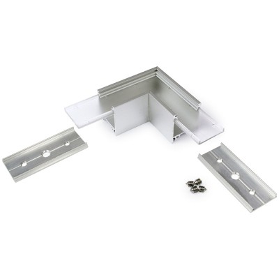 FICARIA spojka 90 HORIZONTÁLNÍ Spojovací komponent profilu, horizonatální, 90°, materiál hliník+polykarbonát, povrch elox, rozměry 50x50x20,5mm