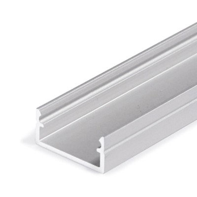 FRITILA PROFIL 6,6x14,4mm Přisazený profil pro LED pásky, materiál hliník, povrch elox šedostříbrný mat, max šířka LED pásků w=12mm, rozměry 6,6x14,4mm, l=4000mm