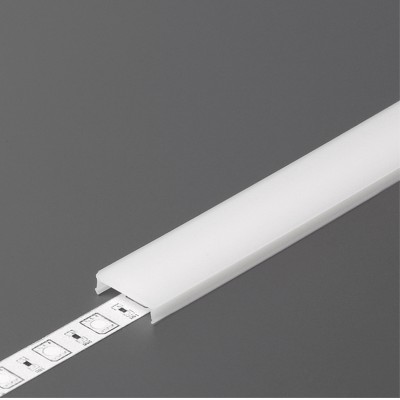 DNC3 15,3x4mm Nasouvací difuzor k profilu pro LED pásky, materiál plast PMMA, povrch opál propustnost 70%, propustnost 70%, rozměry 15,3x4mm, délka l=4000mm.