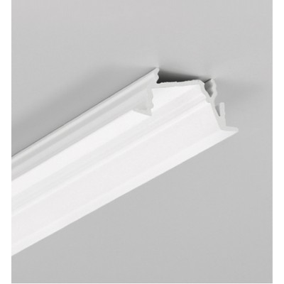 STREO asymetrický 30x12,7mm Vestavný, ASYMETRICKÝ, profil pro LED pásky, materiál hliník, povrch bílý, max šířka LED pásků w=14mm, rozměry 30x12,7mm, délka l=4000mm.