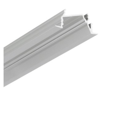 STREO asymetrický 30x12,7mm Vestavný, ASYMETRICKÝ, profil pro LED pásky, materiál hliník, povrch elox šedostříbrný, max šířka LED pásků w=14mm, rozměry 30x12,7mm, délka l=2000mm.