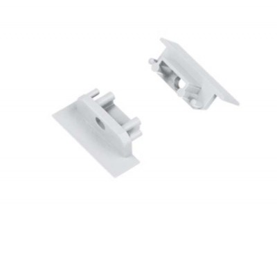 PROTL 10 koncovka s otvorem Koncovka profilu pro LED pásky s otvorem, obdélníková, materiál ABS, povrch stříbrná, šířka 22mm.