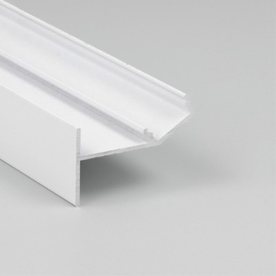 POSET D 35,2x28,6mm Profil pro LED pásky pro přímé osvětlení v sádrokartonu, materiál hliník, povrch bílý, max šířka LED pásků 12mm, rozměry 35,2x28,6mm, délka l=2000mm.