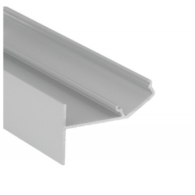 POSET D 35,2x28,6mm Profil pro LED pásky pro přímé osvětlení v sádrokartonu, materiál hliník, povrch elox šedostříbrný, max šířka LED pásků 12mm, rozměry 35,2x28,6mm, délka l=2000mm.