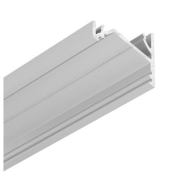 MAIUS 19,5x24mm Přisazený profil pro LED pásky, pro výrobu lineárního svítidla, materiál hliník, povrch elox šedostříbrný, max šířka LED pásků w=16mm, rozměry 19,5x24mm, délka l=4050mm.