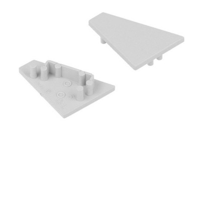 MAIUS koncovka Koncovka profilu pro LED pásky, bez otvoru, materiál ABS, povrch šedá, 1ks v balení.