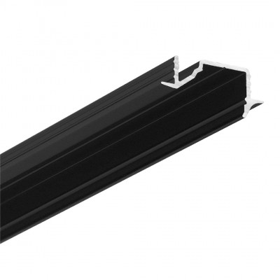 MER asymetrický 26x11,5mm Vestavný, ASYMETRICKÝ, profil pro LED pásky, materiál hliník, povrch černá, max šířka LED pásků w=10mm, rozměry 26x11,5mm, délka l=2000mm.