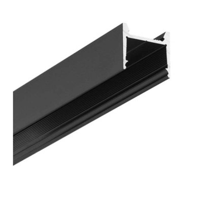 RENNE profil 17,6x17,6 Přisazený, závěsný profil pro LED pásky, materiál hliník, povrch černý, max šířka LED pásků w=14mm, rozměry 17,6x17,6mm, délka l=2000mm.