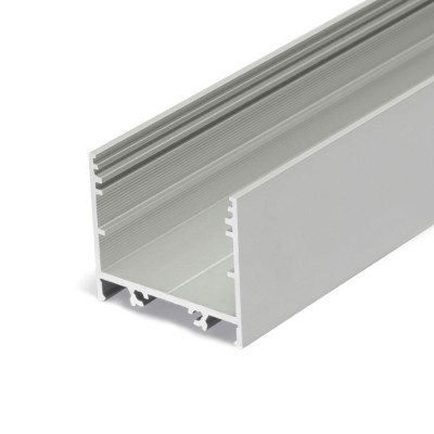 NUPHAR PROFIL 33 SURFACE, 29,6x33,4mm Přisazený profil pro LED pásky, materiál hliník, povrch elox šedostříbrný mat, max šířka LED pásků w=30mm, rozměry 29,6x33,4mm, l=4000mm