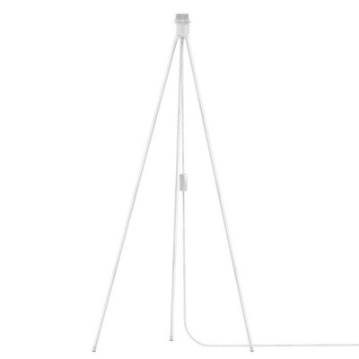 TRIPOD Základna svítidla těleso kov, povrch černá, nebo bílá, pro žárovku 1x60W, 230V IP20, h=1090mm, rozpětí trojnožky d=660mm včetně vypínače na kabelu, přívodní kabel l=3m, stínítko SAMOSTATNĚ