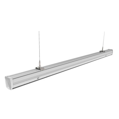 VT-4551 LED LINEÁRNÍ SVÍTIDLO 50W STMÍV Stropní, závěsné/přisazené svítidlo počáteční, pro spojování do řad, těleso kov, povrch bílá, difuzor plast, LED 50W, neutrální 4000K, 8000lm, Ra80, stmívatelné, vyzař. úhel 90°/120°/2x asymetr, 230V, IP20, tř.1, l=1500mm 71x78mm