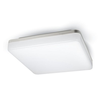 VT-80XX Stropní přisazené svítidlo, čtvercové, základna kov, povrch bílá, difuzor plast opál, LED 15W/25W, teplá 3000K, nebo neutrální 4000K, nebo denní 6400K, Ra80, 230V, do koupelny IP44, rozměry dle typu