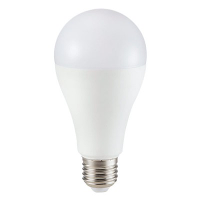 VT-217 LED žárovka E27 LED žárovka, těleso plast bílá, difuzor plast opál, LED 17W, teplá 3000K, nebo neutrální 4000K, nebo denní 6400K, 1521lm, Ra80, E27, 230V, rozměry d=66,5mm, h=134mm