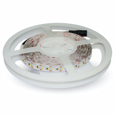 VT-3528 LED pásek 120LED 7,2W/m 600lm/m VÝPRODEJ LED pásek, těleso plast, povrch bílá, 120LED/m, 7,2W/m, neutrální 4000K, 600lm/m, vyzařovací úhel 120°, Ra80, 12V, rozměry w=8mm, l=5000mm, cena za 1m