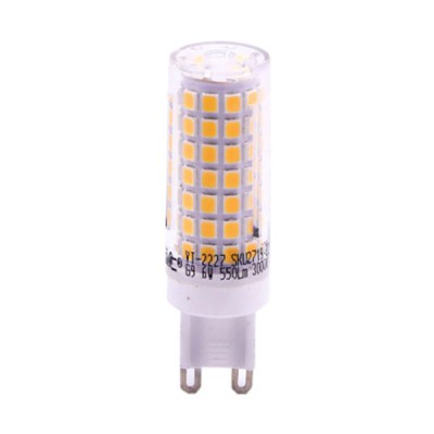 VT-2227 LED žárovka G9 6W 550LM VÝPRODEJ LED žárovka, těleso plast bílá, krycí plast transparentní, LED 6W, neutrální 4000K, 550lm, G9, 230V, rozměry d=19mm, h=68mm