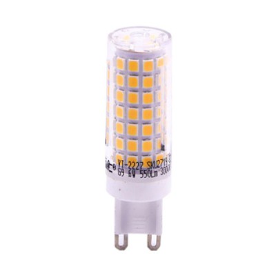 VT-2227 LED žárovka G9 6W 550LM LED žárovka, těleso plast bílá, krycí plast transparentní, LED 6W, teplá 3000K, nebo neutrální 4000K, nebo denní 6400K, 550lm, G9, 230V, rozměry d=19mm, h=68mm