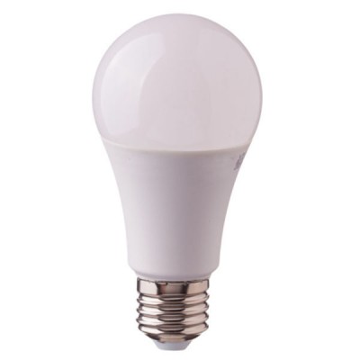 VT-2011 LED žárovka E27 stmívatelná LED žárovka, těleso plast bílá, difuzor plast opál, LED 9W, teplá 2700K, nebo neutrální 4000K, nebo denní 6400K, 806lm, E27, A60,  stmívatelná vyp/zap vypínačem 100%, 50%, 25%, 230V, tř.1, rozměry d=60mm, h=112mm