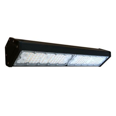 VT-9-109 LED Stropní/závěsné průmyslové svítidlo, těleso hliník, povrch černá, kryt plast transparentní, LED 100W, 10000lm, neutrální 4000K, nebo denní 6400K, Ra80, vyzařovací úhel 90°, 230V, PF>0.9, IP20, tř.1, rozměry 76,5x530mm