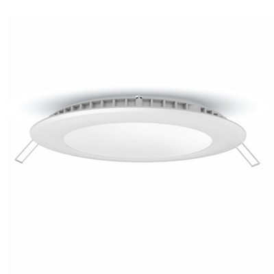 VT-6XX LED KRUH Stropní, vestavné svítidlo, těleso hliník, povrch bílá, difuzor plast opál, LED 6W/12W/18W/24W, teplá 3000K, nebo neutrální 4000K, nebo denní 6400K, 230V, IP20, tř.1, rozměry průměr dle typu, h=12mm