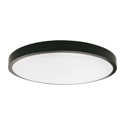 LED dome Stropní svítidlo, těleso plast, rámeček bílá, nebo černá, dofizor plast opál, LED 18W, 24W, 30W, Ra80, 230V, do koupelny IP44