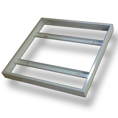 Surface mounting 60x60 VÝPRODEJ Montážní rám, pro přisazenou instalaci LED panelů rozměru 595x595mm, materiál hliník, povrch bílá, rozměr rámu 603x603x50mm, dodáván v celku