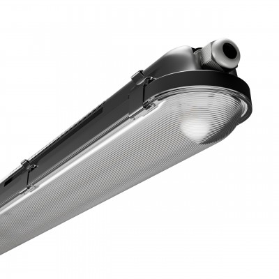 NORMA LED 21W, 40W, 58W, 85W, IP65, IK10 Průmyslové prachotěsné svítidlo, plast černá, difuzor plast, přepín příkon 40W/33W/26W/20W, 6000lm, neutrální 4000K, vyzař. úhel 120°, Ra80, 230V, IP66, IK10 1200x80x68mm, průběžné zapojení 3x1,5mm