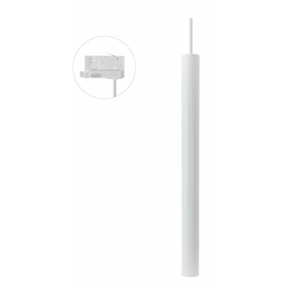 GABELA HL 1x4W, GU10, ES35, 3F Závěsné bodové svítidlo do 3F lišty, těleso hliník, povrch bílá, pro žárovku 1x4W, GU10, MR11, 230V, IP20, rozměry d=40mm, h=500mm, vč závěs kabelu l=1000mm, lze zkrátit, do lišty NORDIC ALUMINIUM
