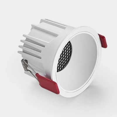DL03-HC LED 24W Podhledové svítidlo, těleso hliník, rámeček bílá, komínek bílá, LED 24W, 2400lm, neutrální 4000K, Honeycomb UGR<19, Ra80, stmív TRIAC, IP20, d=105mm, h=77mm