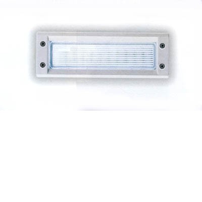 TROP A Vestavné svítidlo do stěny, těleso hliník, povrch černá, šedostříbrná, bílá, se žaluzií, difuzor sklo, pro žárovku 1x40W/E14, nebo zářivku 1x9W/G23, 230V, IP55, tř.1, IK08/5J,256x88x86mm, montážní box SAMOSTATNĚ