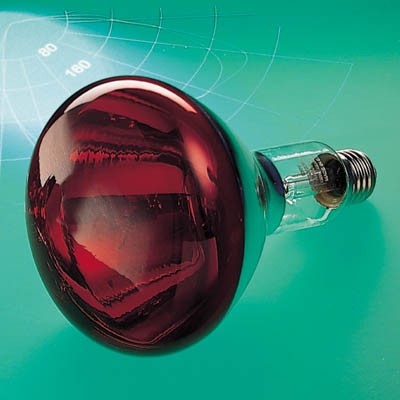  Světelný zdroj, žárovka reflektorrová, infračervená SOLUX, pro léčbu infračerveným světlem, 150W, E27, 230V, d=125mm, L=181mm.