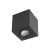 XBRIX Stropní, přisazené, bodové svítidlo, výklopné +-15°, materiál hliník, povrch černá, pro žárovku 1x50W, GU10, ES50, 230V, IP20, tř.1, rozměry 90x95x90mm