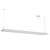 SIERO HL LED 60W, UGR<16 Závěsné svítidlo, hliník, bílá, dif plast opál, LED 60W, neutr 4000K, 8125lm, stmív DALI, vyzař úhel 115°/80°, UGR<16, Ra90, 230V, IP40, 240x33x1500mm, vč závěs lanka l=1500mm, lze zkr, svítí nah/dolů
