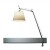 TOLOMEO MEGA LED Těleso stolní lampy materiál hliník, povrch leštěný, LED 31W, teplá 3000K, 3454lm, 230V, 2 ram 750mm+550mm, stmívač na tělese, POUZE těleso BEZ stínítka, BEZ základny