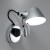 TOLOMEO MICRO FARETTO LED Nástěnná lampa, těleso hliník, povrch hliník, stínítko hliník elox šedostříbrná, 8W LED teplá 3000K, 230V, IP20, 200x200mm, s vypínačem a stmívačem