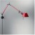 TOLOMEO MICRO PARETE Těleso lampy těleso hliník, povrch elox červená, pro žárovku 1x60W, E14, 230V, IP20, ramena cca 2x cca 300mm, celková délka 740mm, kabel 2m s vyp, bez nástěnného úchytu