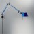 TOLOMEO MICRO PARETE Těleso lampy těleso hliník, povrch elox modrá, pro žárovku 1x60W, E14, 230V, IP20, ramena cca 2x cca 300mm, celková délka 740mm, kabel 2m s vyp, bez nástěnného úchytu